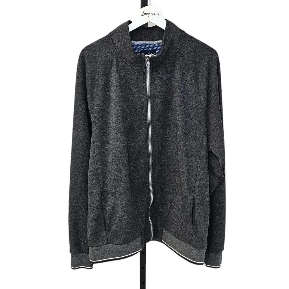 Robert Graham Men's Full Zip Sweater Size XL Gray
